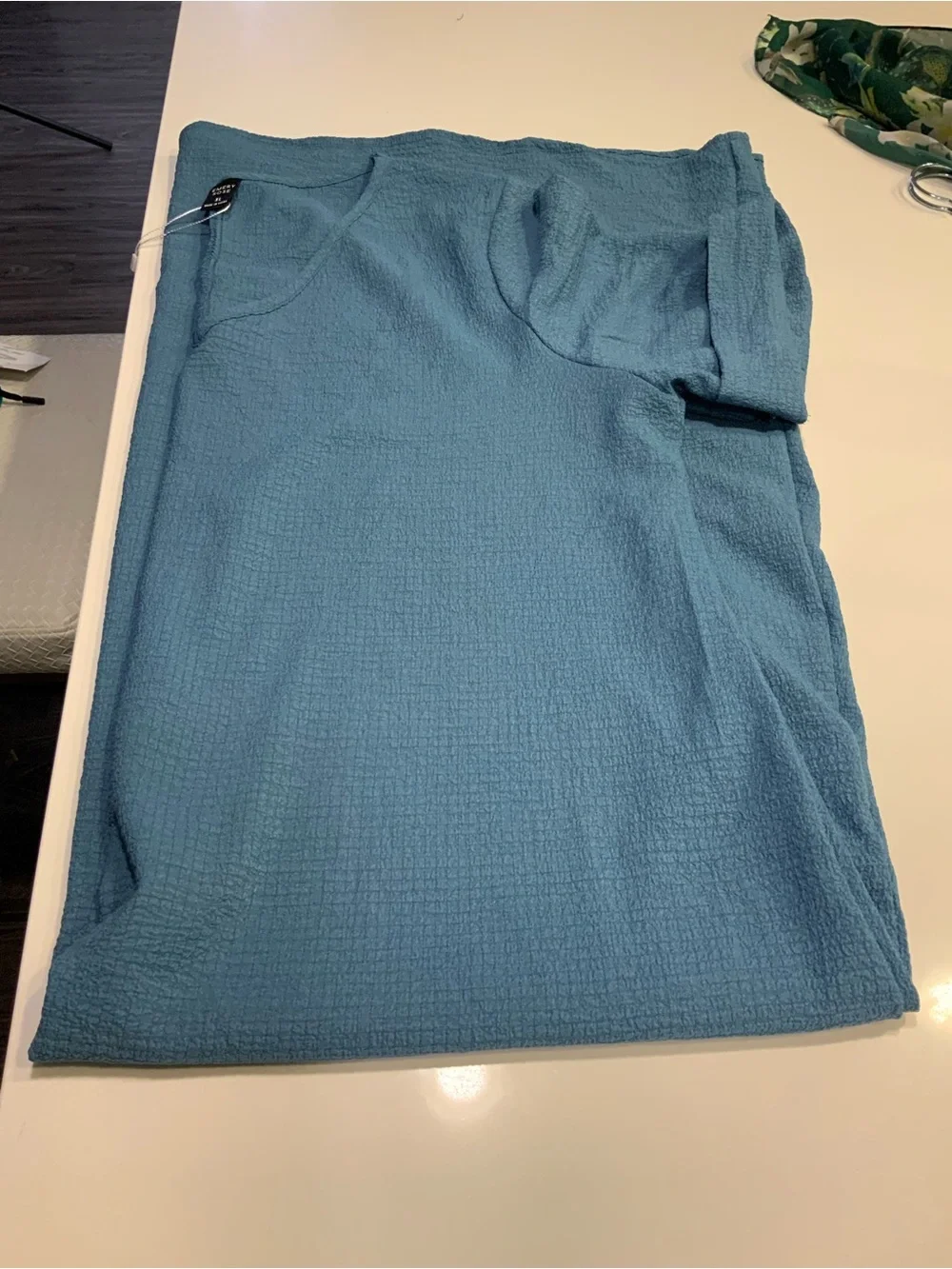 Light Blue V-Neck Midi Dress - Classic Casual